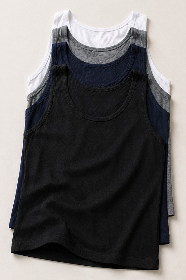 100% Cotton Tank Tops types colors
