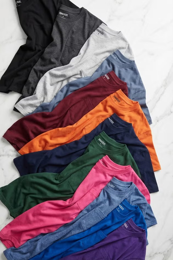 Breathable Lightweight T-Shirts types colors