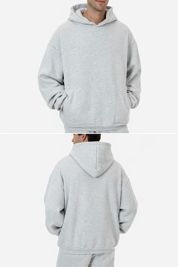 Brushed Fleece Hoodies front back