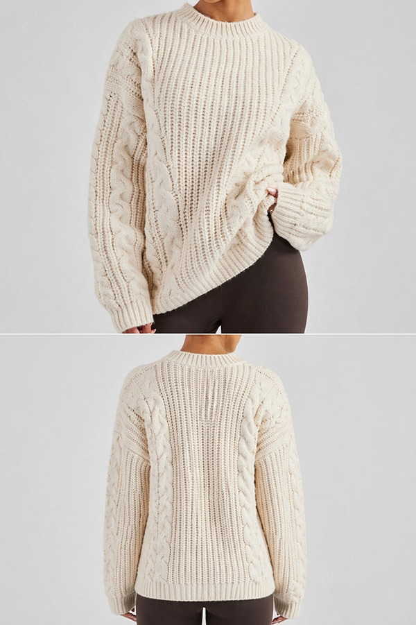 Cable Knit Sweaters front back