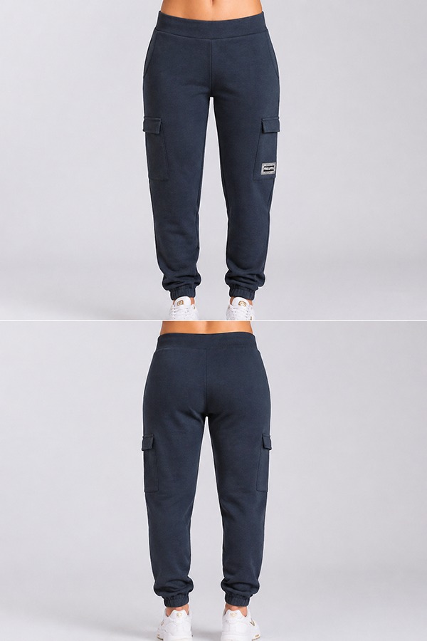 Cargo Joggers with Side Pockets front back