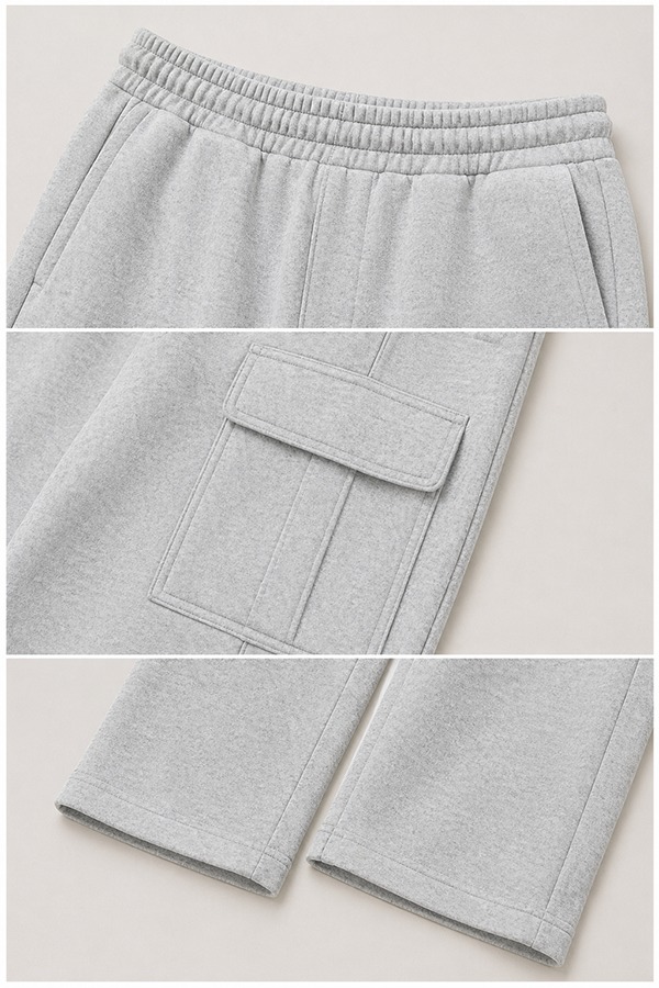 Cargo Sweatpants with Side Pockets details