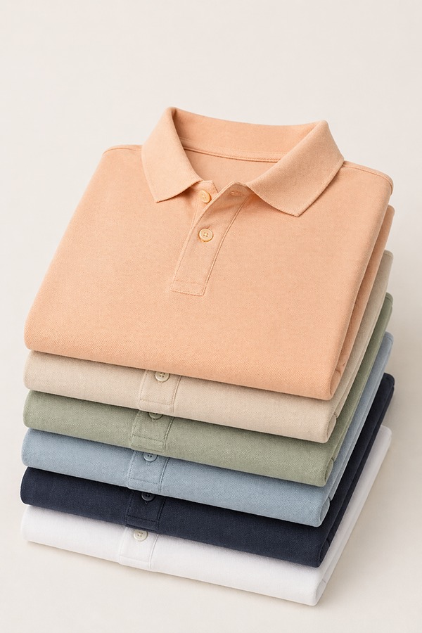 Classic Pique Polo Shirts types colors