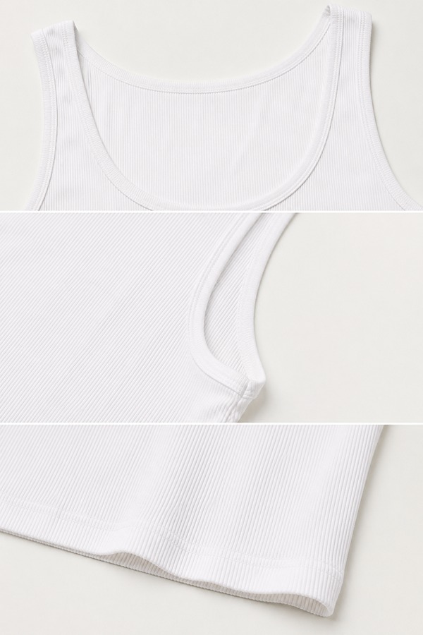 Classic scoop neck Tank Tops details