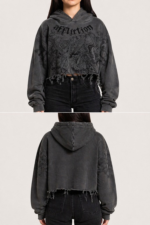 Cropped Hoodies front back