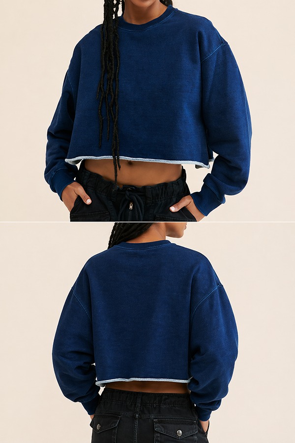 Cropped Sweatshirts front back