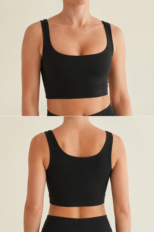Cropped Tank Tops front back