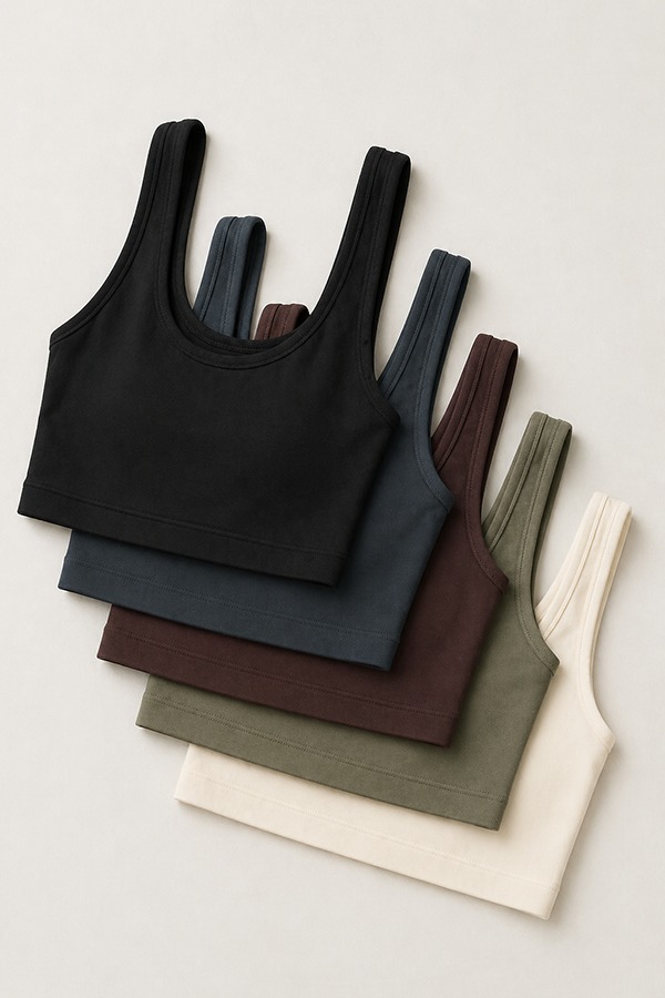 Cropped Tank Tops types colors