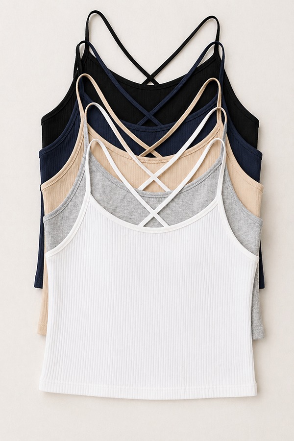 Cross-Back Open-Back Tanks types colors
