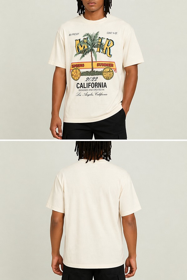 DTG Printed T-Shirts front back