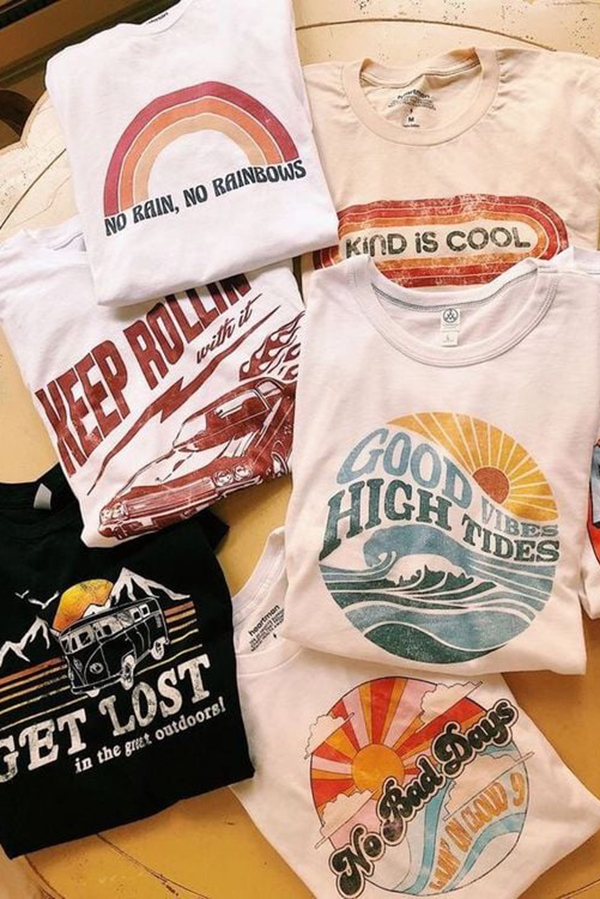 DTG Printed T-Shirts types colors