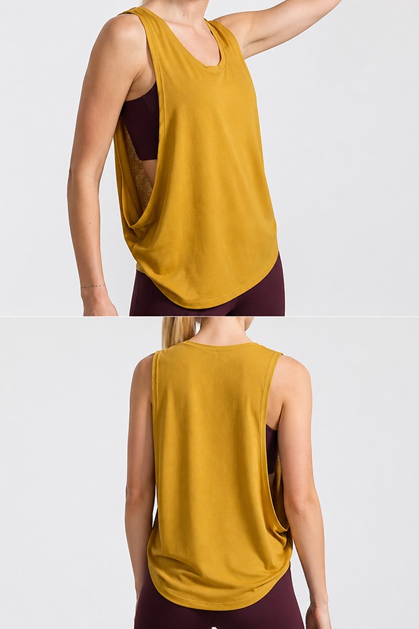 Deep Cut Armhole Tanks front back