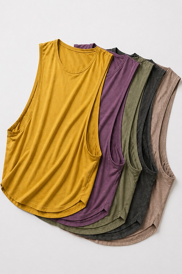 Deep Cut Armhole Tanks types colors