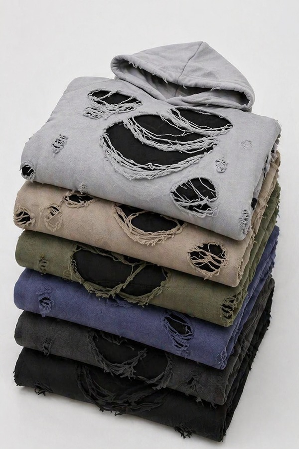 Distressed Hoodies types colors