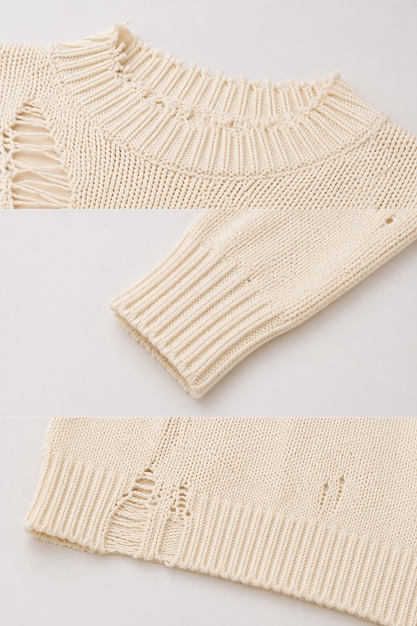 Distressed Knit Sweaters details