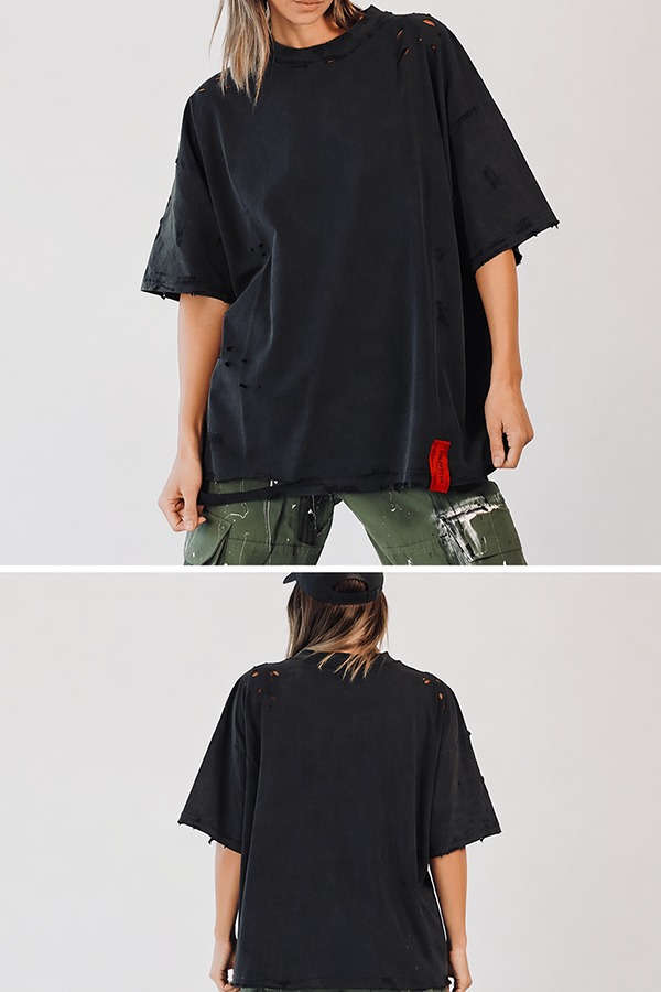 Distressed T-Shirts front back
