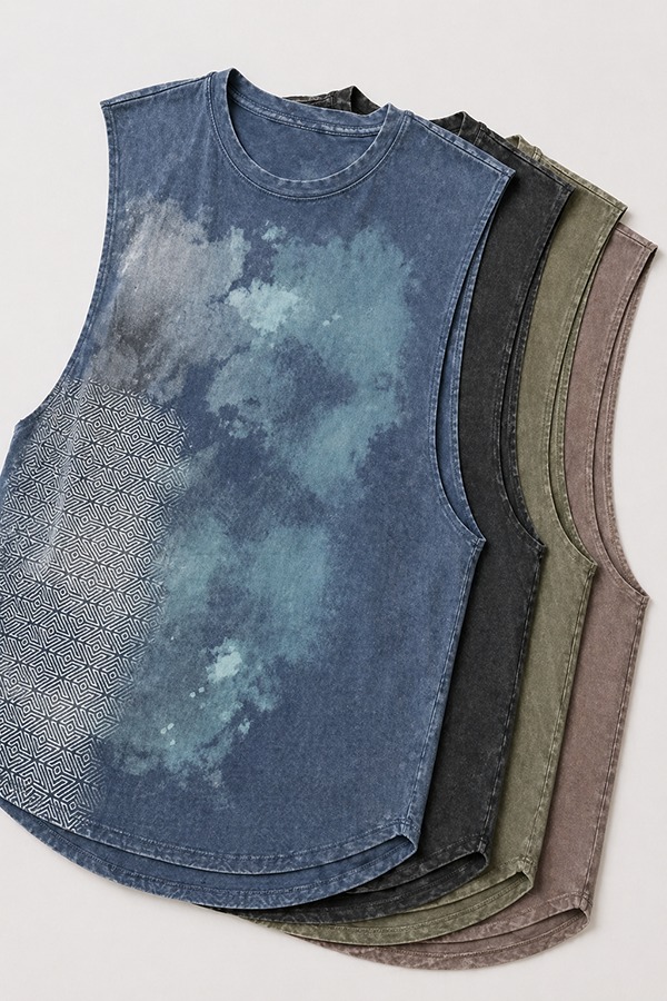 Drop Armhole Streetwear Tanks types colors