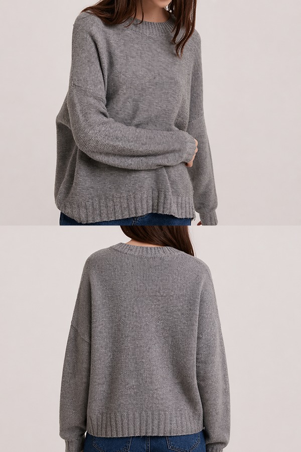 Drop Shoulder Sweaters front back