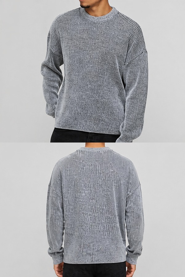 Drop Shoulder sweatshirt front back