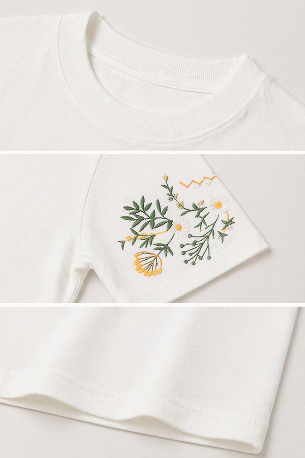 Embroidered T-Shirts details