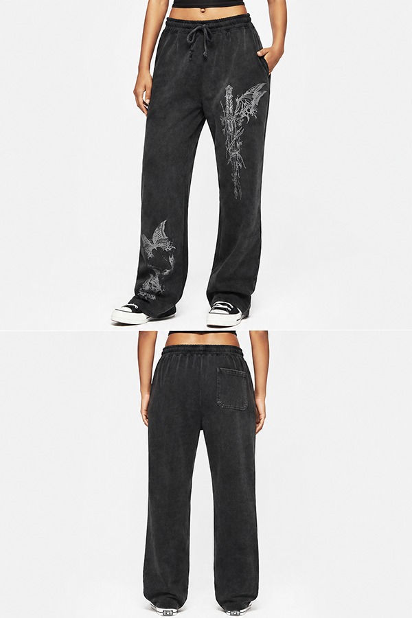 Graphic Sweatpants front back