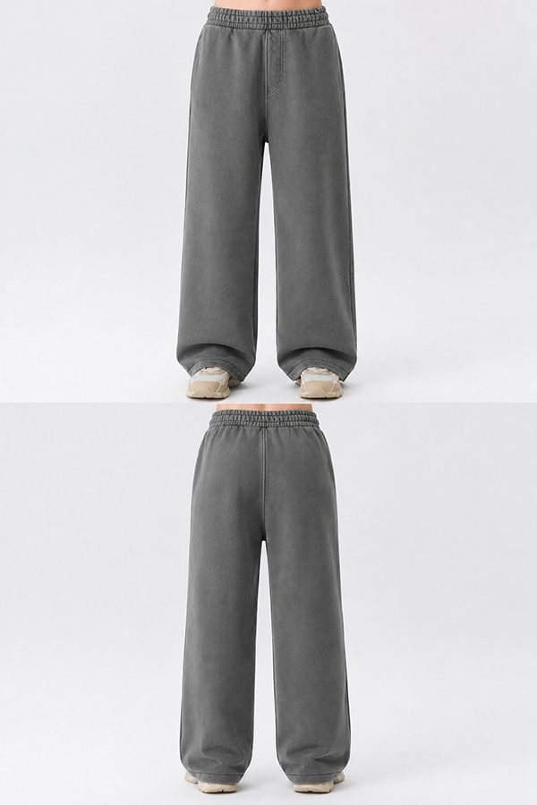 Heavyweight Cotton Fleece Sweatpants front back
