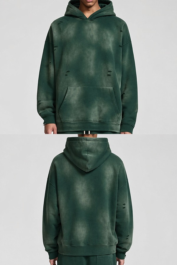 Heavyweight Fleece Hoodies front back