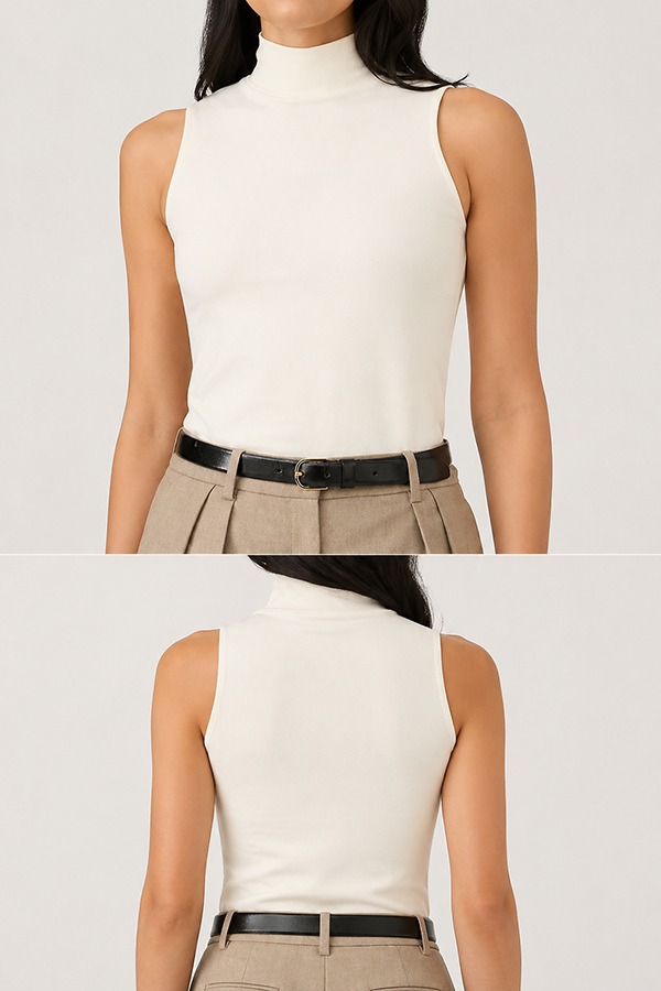 High Neck Tank Tops front back