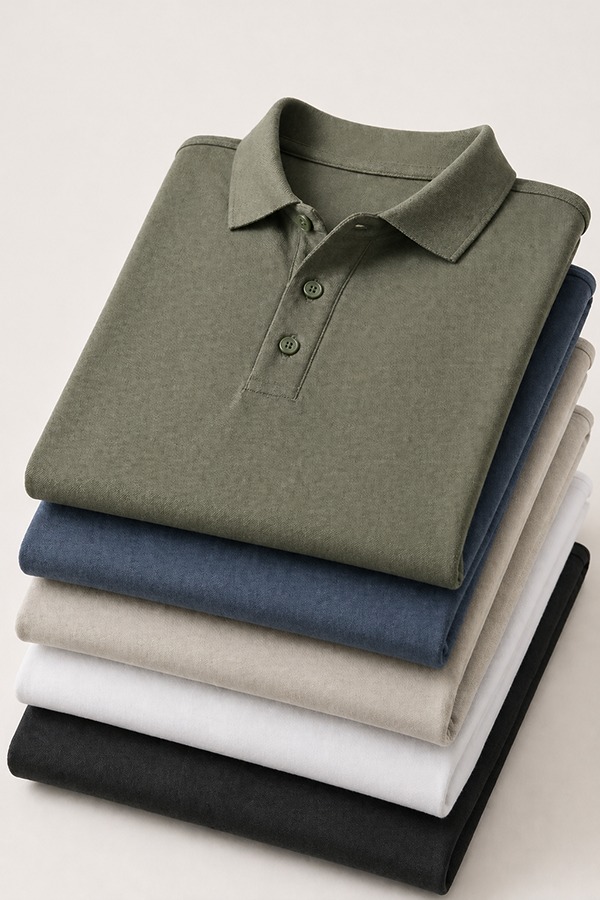 Jersey Knit Polo Shirts types colors