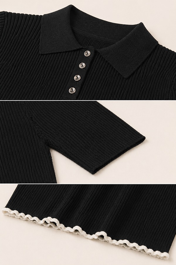 Knitted Polo Shirts details