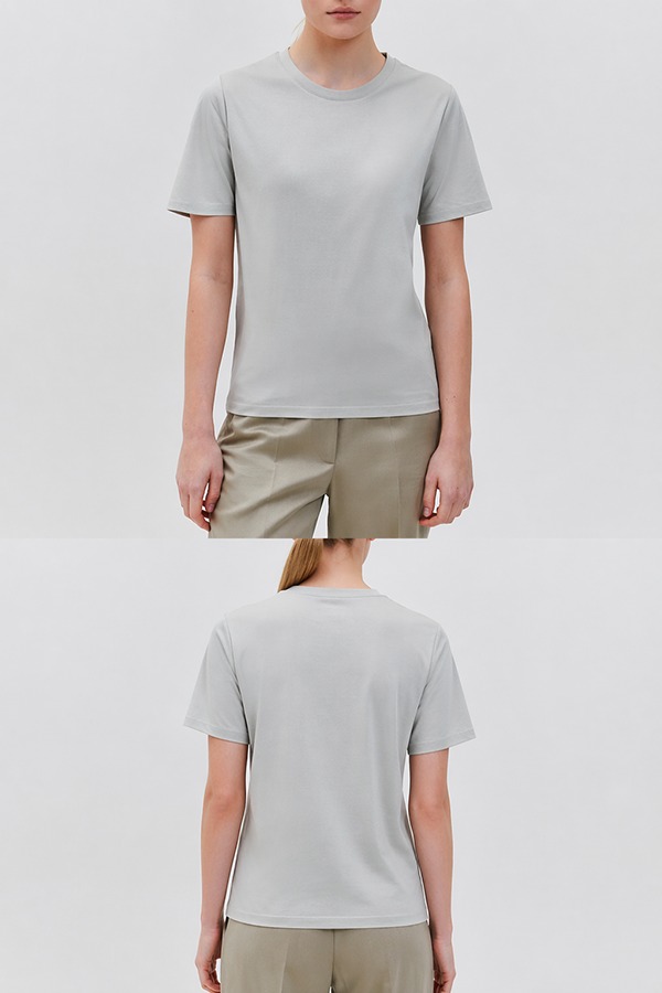 Mercerized Cotton T-Shirts front back