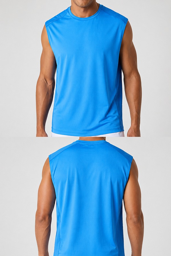 Mesh Panel Tank Tops front back