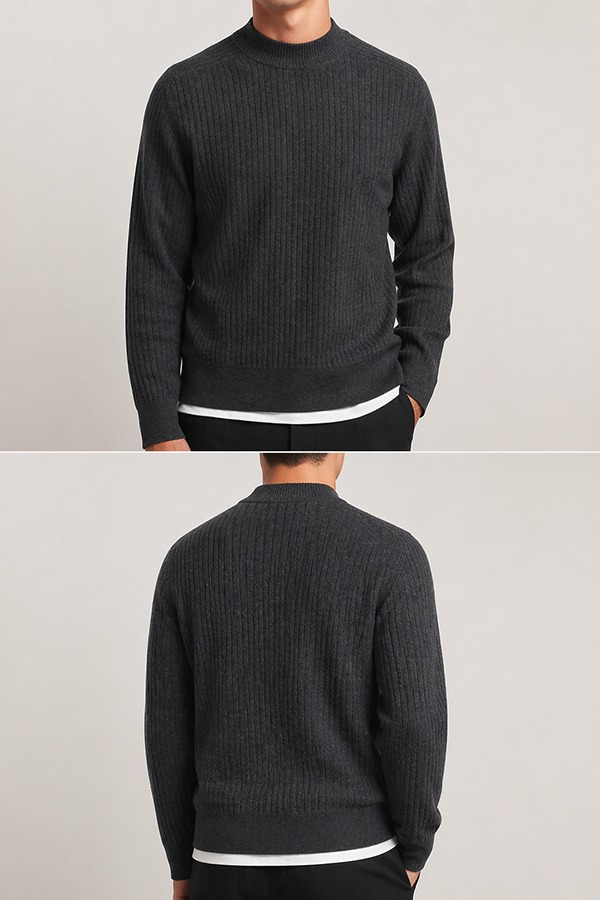 Mock Neck Sweaters front back