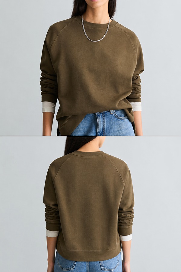 Organic Cotton Sweatshirts front back