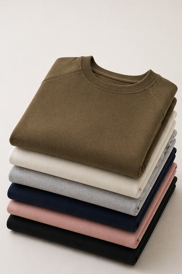 Organic Cotton Sweatshirts types colors