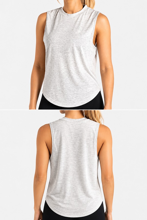 Oversized Gym Tank Tops front back