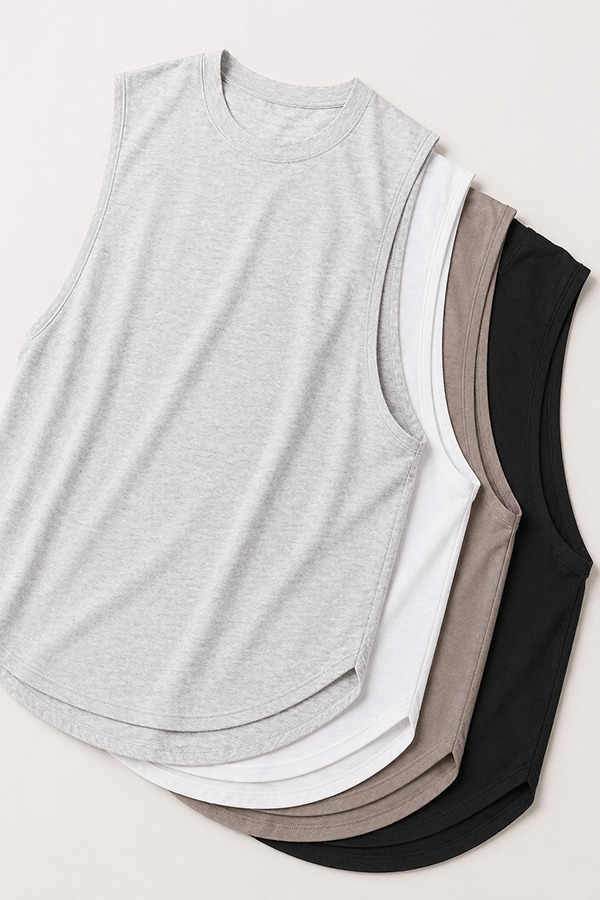 Oversized Gym Tank Tops types colors