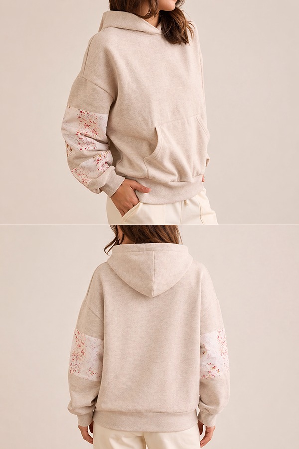 Patchwork Hoodies front back