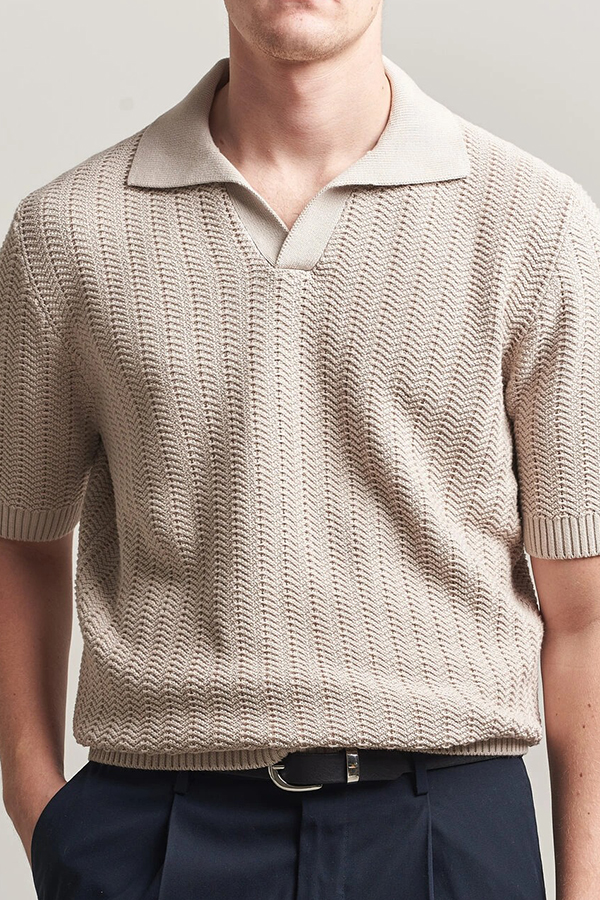 Pique Knit Polo Shirts (textured & structured)