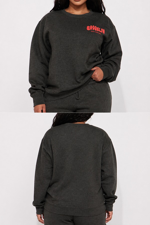 Puff Print Sweatshirts front back