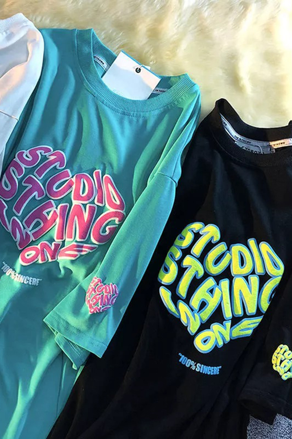 Puff Print T-Shirts types colors