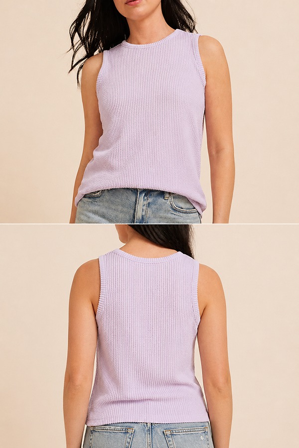 Ribbed Tank Tops front back