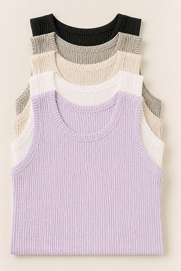 Ribbed Tank Tops types colors