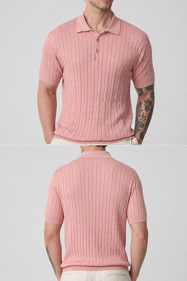 Slim Fit Polo Shirts front back