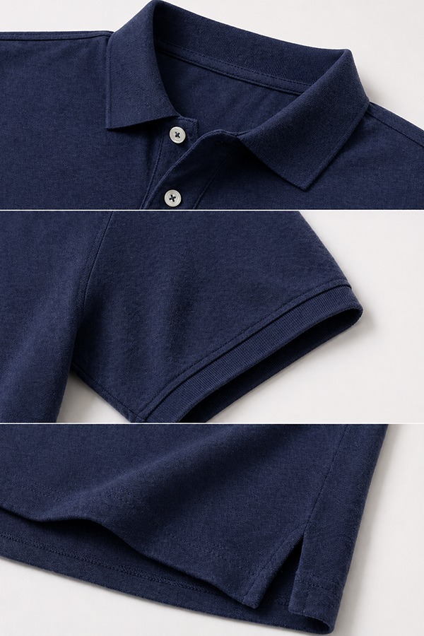 Soft Cotton Polo Shirts details