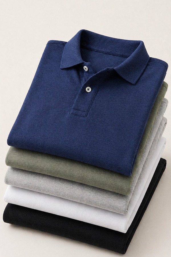 Soft Cotton Polo Shirts types colors