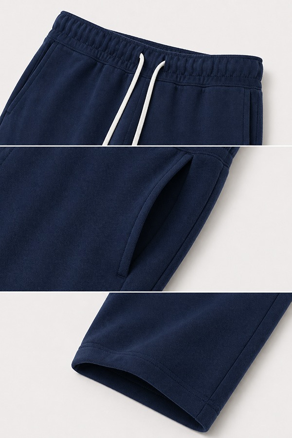Stacked Sweatpants details