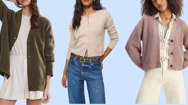 Trio of Women Modeling Cardigans