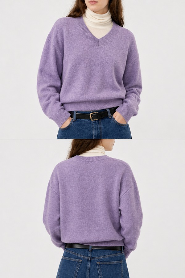 V-Neck Sweaters front back