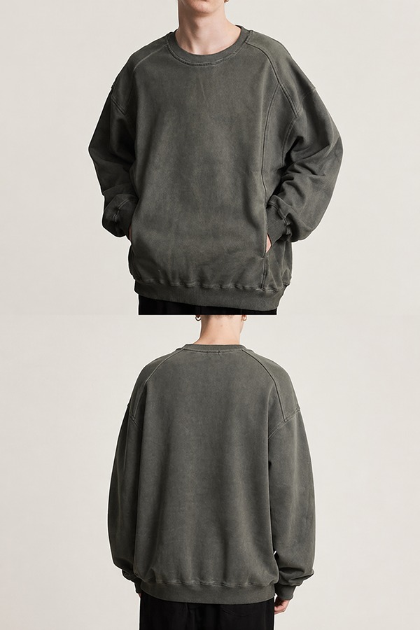 Washed Vintage Sweatshirts front back